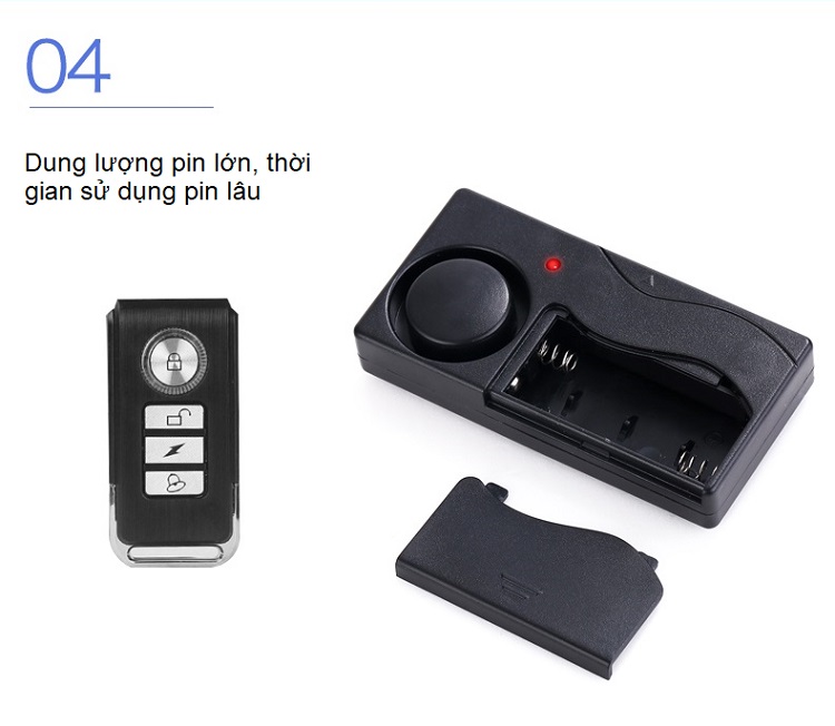 Báo động cảm biến rung có điều khiển từ xa V2