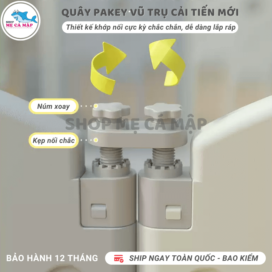 Quây cũi nhựa vũ trụ FULL SET GẤP GỌN cầu trượt xích đu, tặng kèm bộ bóng rổ