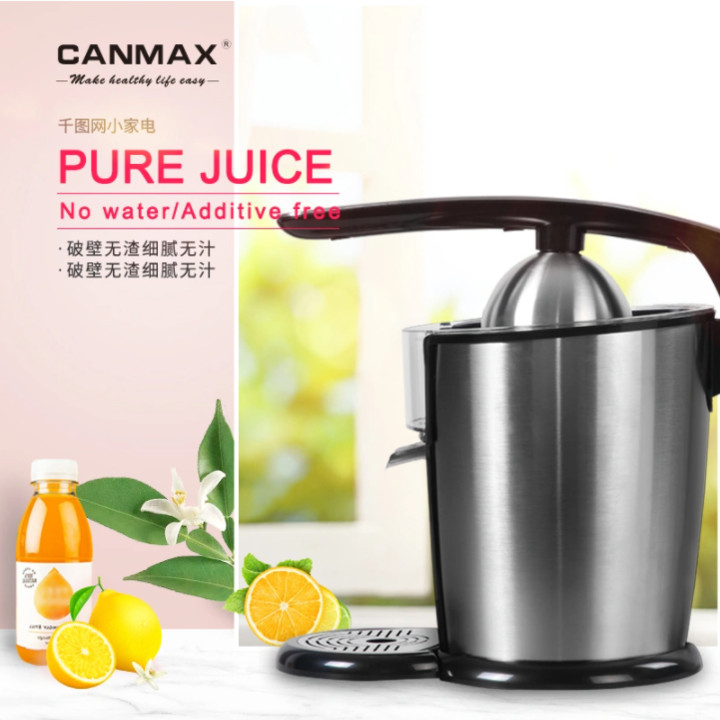 Máy vắt cam cao cấp thương hiệu Canmax CJ-186 - Chất liệu: Inox 304 - Dung tích: 1000ml - Công suất: 120W - Hàng Nhập Khẩu