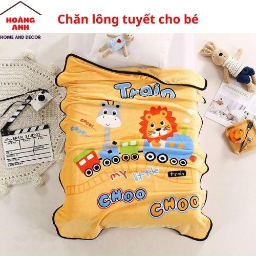 Chăn lông tuyết in hình 2 mặt cho bé kích thước 100*140cm Mền cho bé đi học, chăn văn phòng