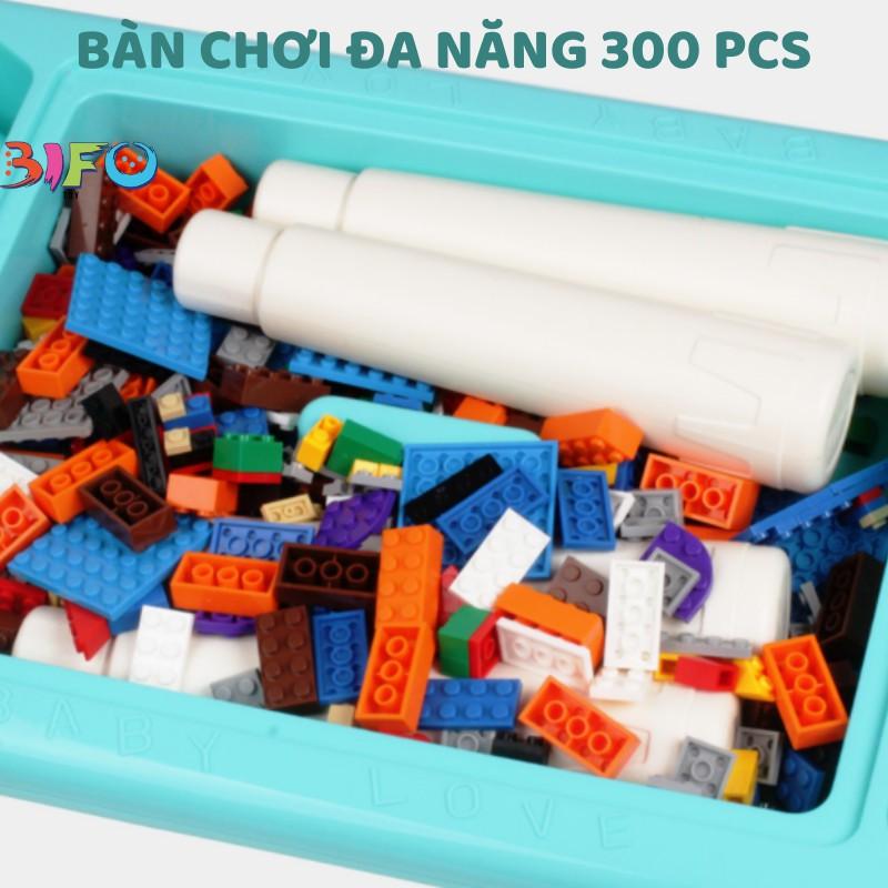 Bàn chơi xếp hình đa năng cao cấp, bộ đồ chơi 100 - 300 chi tiết Learn Building Blocks