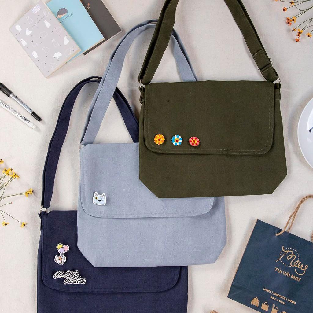 Túi vải đeo chéo có nắp đậy - May's Tote Bag