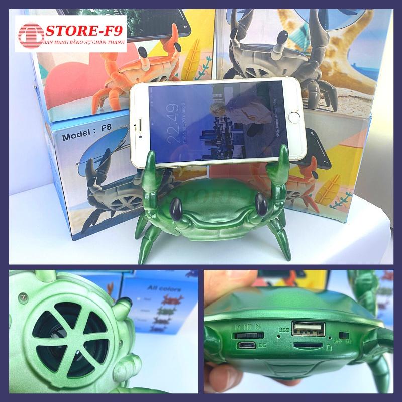 Loa Bluetooth Cao Cấp F8 hình cua tích hợp giá đỡ điện thoại / bút trọng lượng nhẹ để bàn tiện dụng