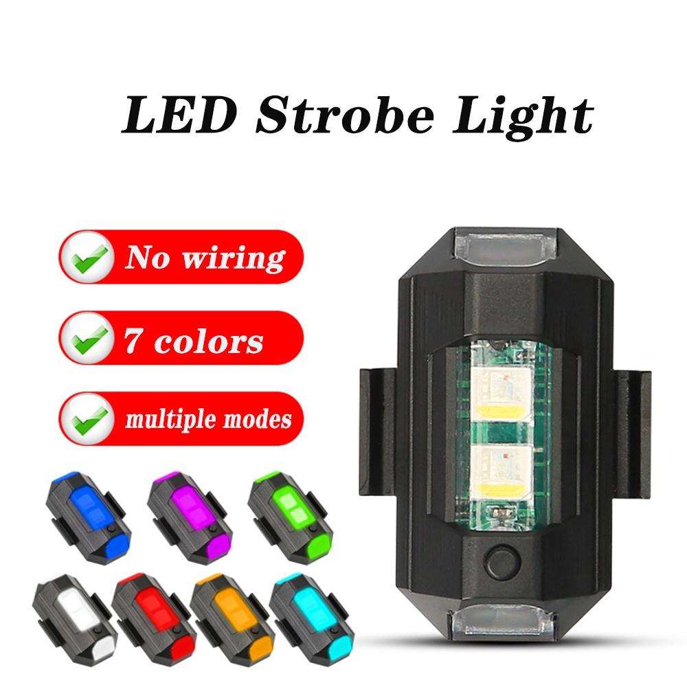 Đèn LED Cảnh Báo Gắn Đuôi Xe Máy Chống Va Chạm 7 Màu