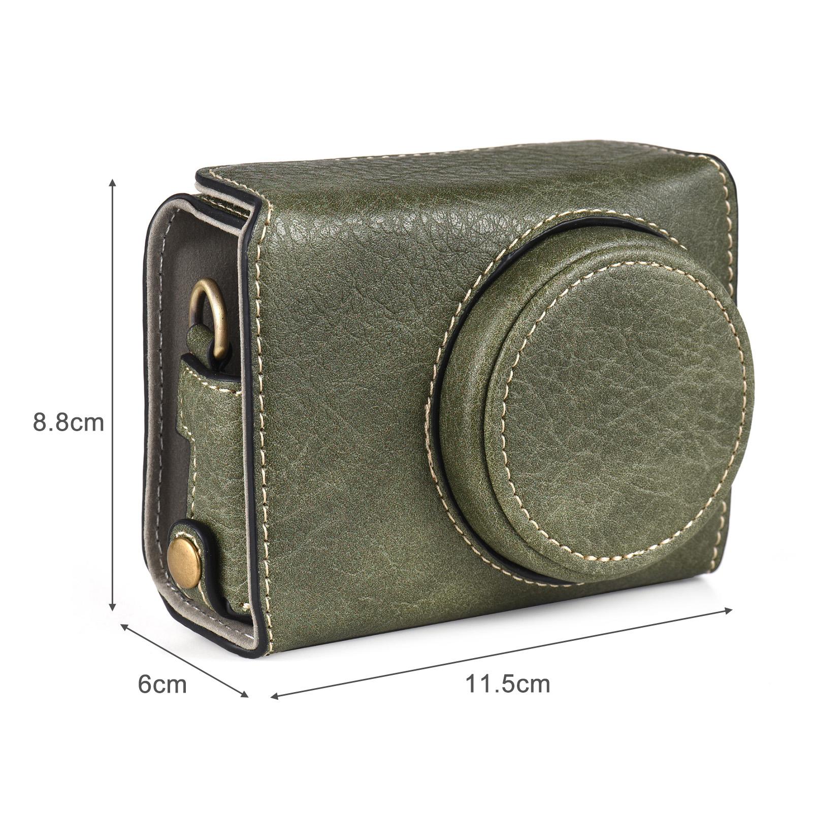 Portable Camera Case Synthetic Leather Camera Carry Bag with Shoulder Strap Replacement for Ricoh GR3 GR III/ GR3X Camera