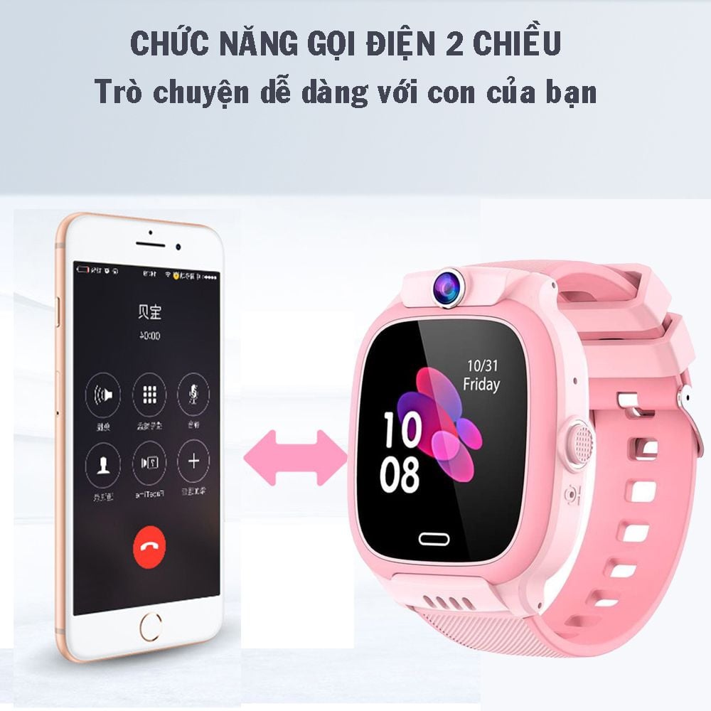 Đồng Hồ Thông Minh cho Trẻ em 6 đến 11 tuổi Lắp Sim Độc lập nghe gọi 2 chiều AMA Watch Y31 Hàng nhập khẩu