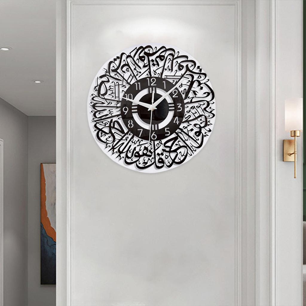 Wall clocks battery operated modern 12 inch Black