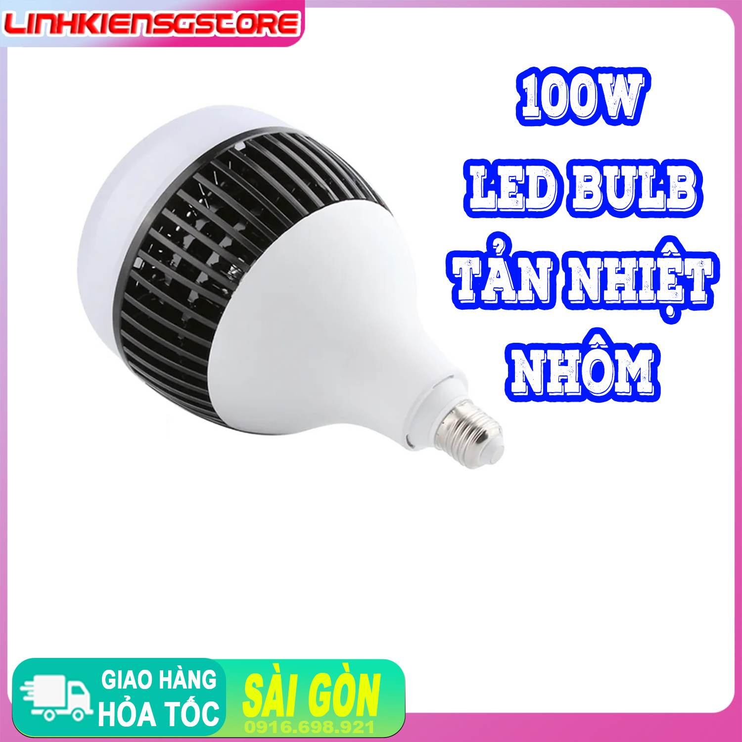 Bóng đèn led búp nhôm 100w công suất cao chuôi xoáy e27 giá siêu tốt