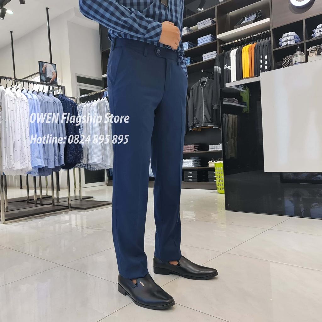 OWEN - () Quần âu nam công sở dáng REGULAR trợ cạp Tăng đơ co dãn mã QRT22423 - OWEN Flagship Store