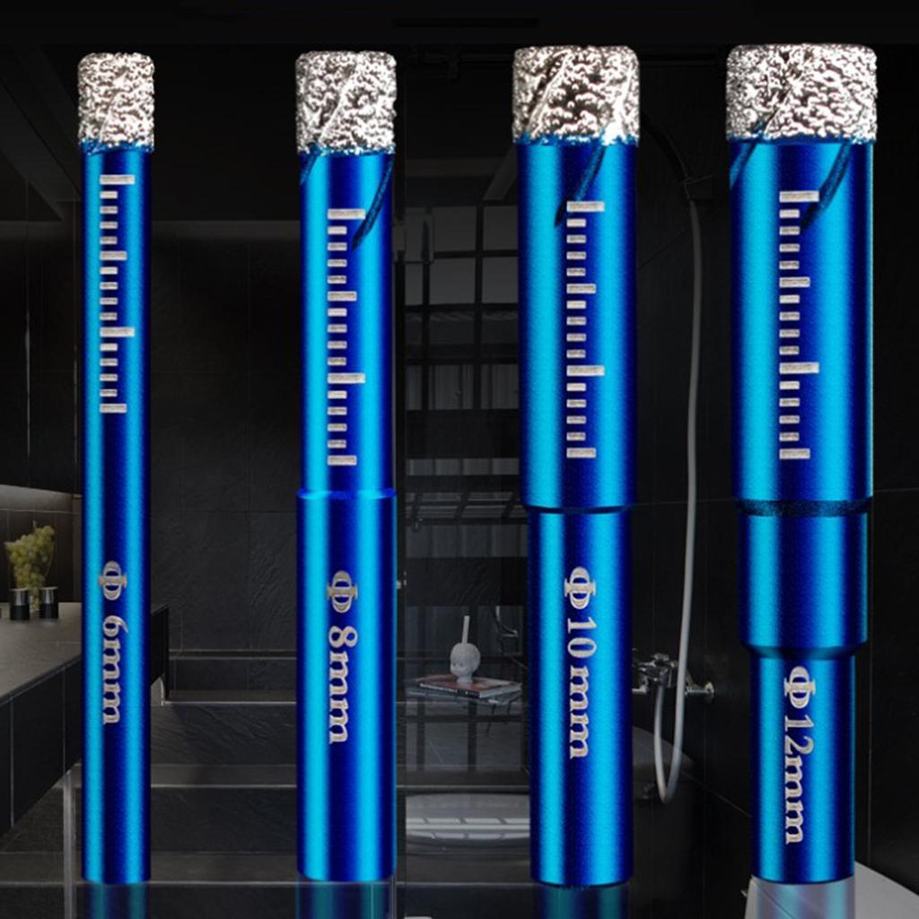 2 Pcs Diamond Drill Bits Set For Tile Ceramic Glass Marble 6mm 12mm