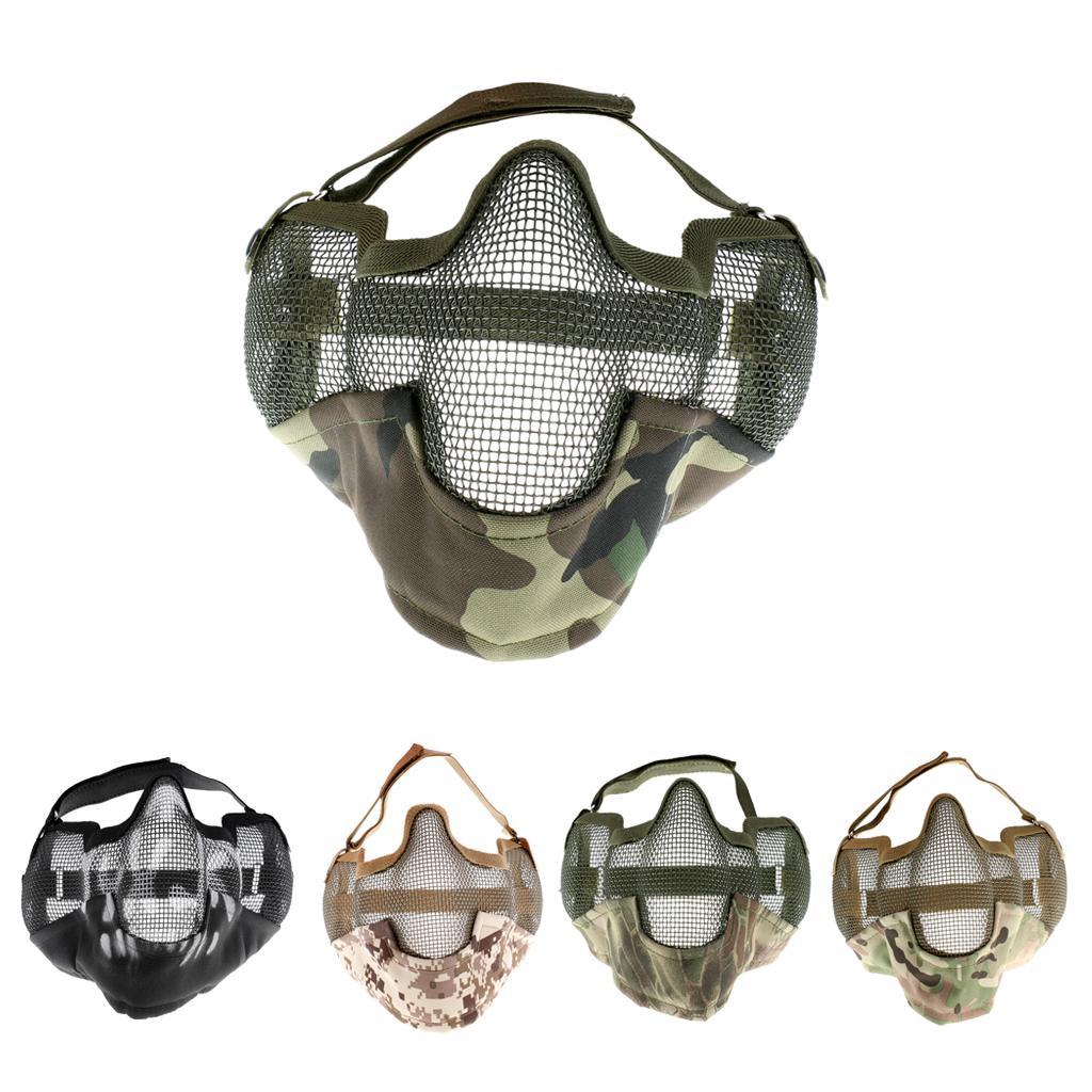 Outdoor Steel Mesh Half Face Mask CS Hunting Game Protection - 5 kinds