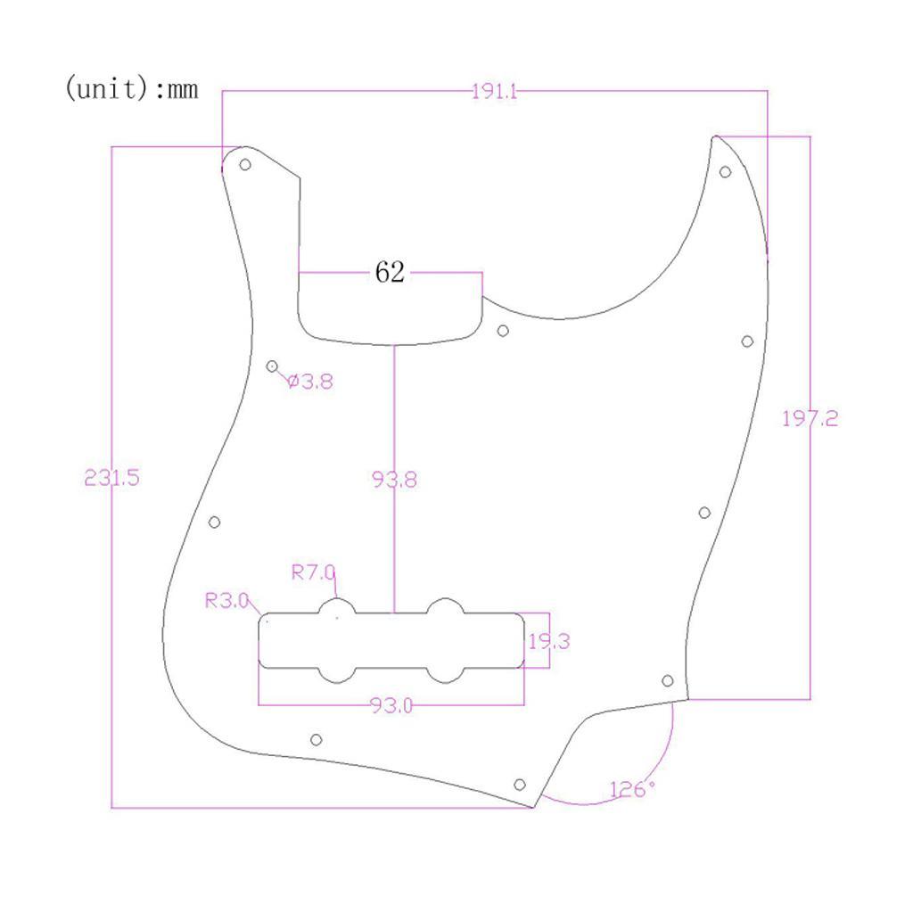 Guitar Pick Guard Scratch Plate DIY Accessory White