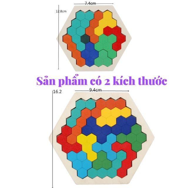 Đồ Chơi Gỗ Xếp Hình Tổ Ong Lục Giác Giúp Bé Phát Triển Tư Duy Trí Tuệ