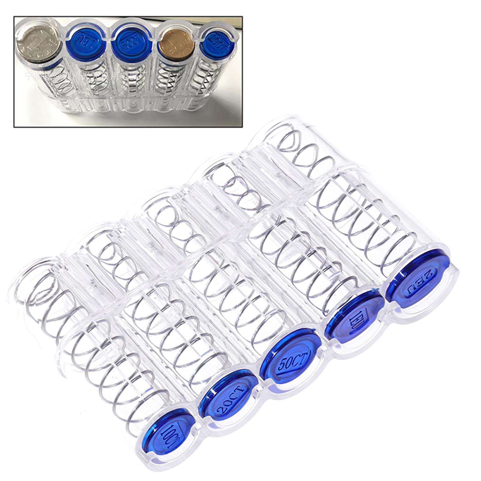 Clear Coin Sorter Supplies Easy Counting Storage Organizer Box for Businesses