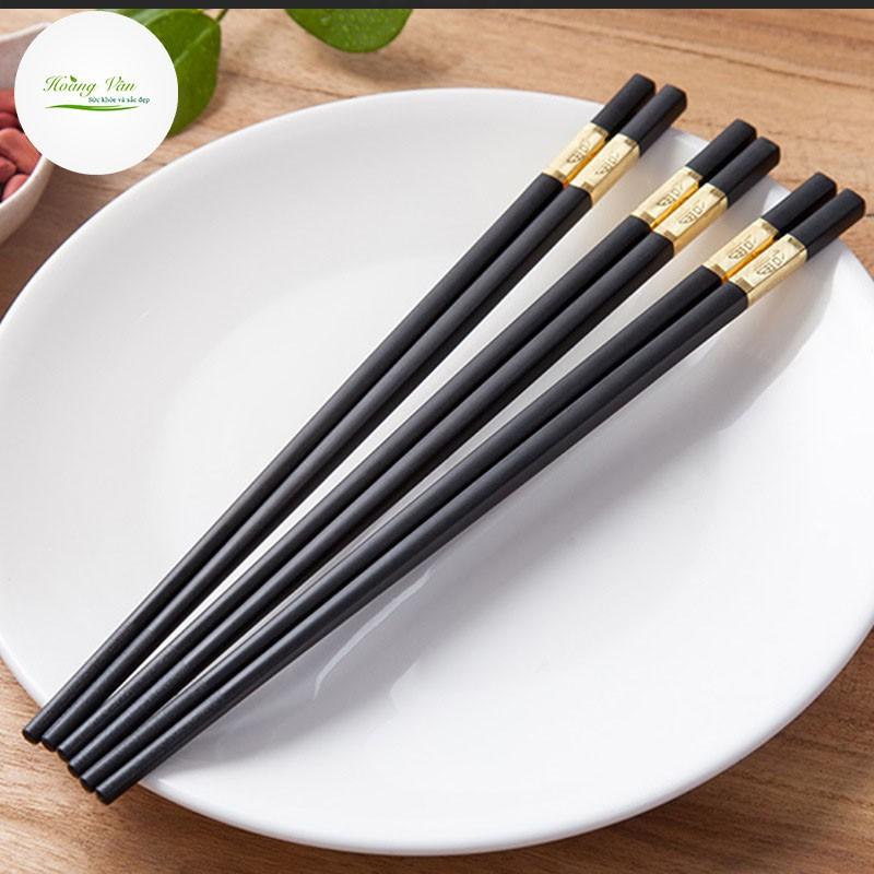 Bộ 10 đôi đũa khảm vàng phong cách Hàn Quốc - dài 27cm