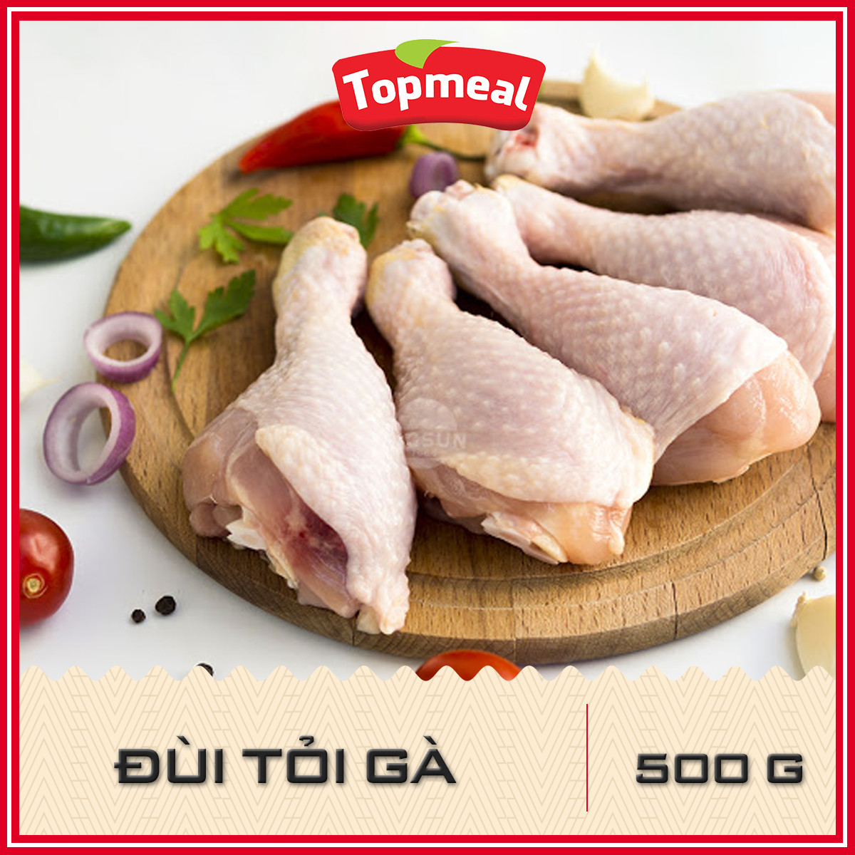 HCM - Đùi tỏi gà (500g) - Thích hợp với các món nướng, sốt cà chua, rô-ti, rim, chiên, kho, bó xôi - [Giao nhanh TPHCM]