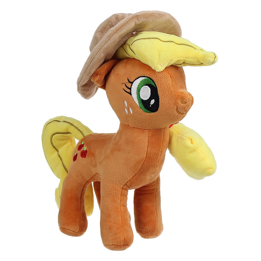 Ngựa Pony cam size 30cm nón màu ngẫu nhiên