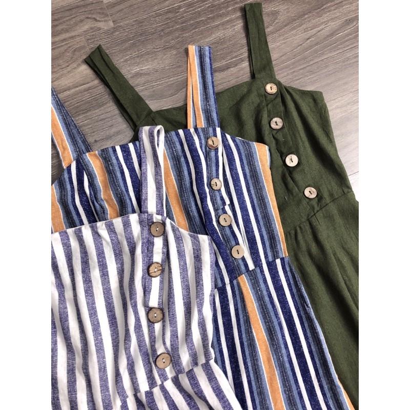 Jumpsuit Linen dây xuất xịn KlNGST0N