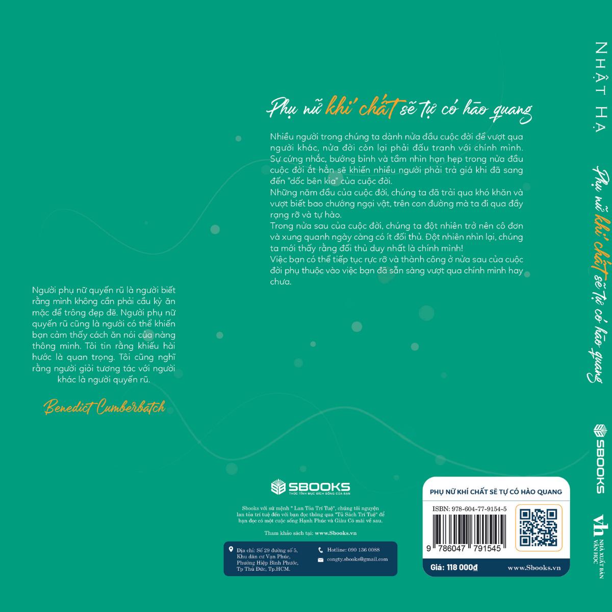 Sách - Phụ Nữ Khí Chất Sẽ Tự Có Hào Quang (Nhật Hạ) - SBOOKS