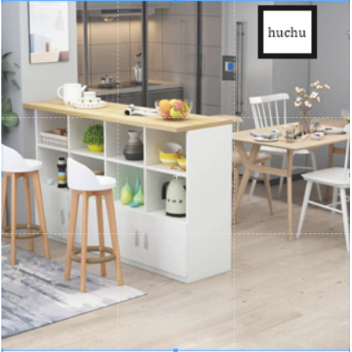 Bàn đảo quầy bar tủ rượu bếp sang trọng