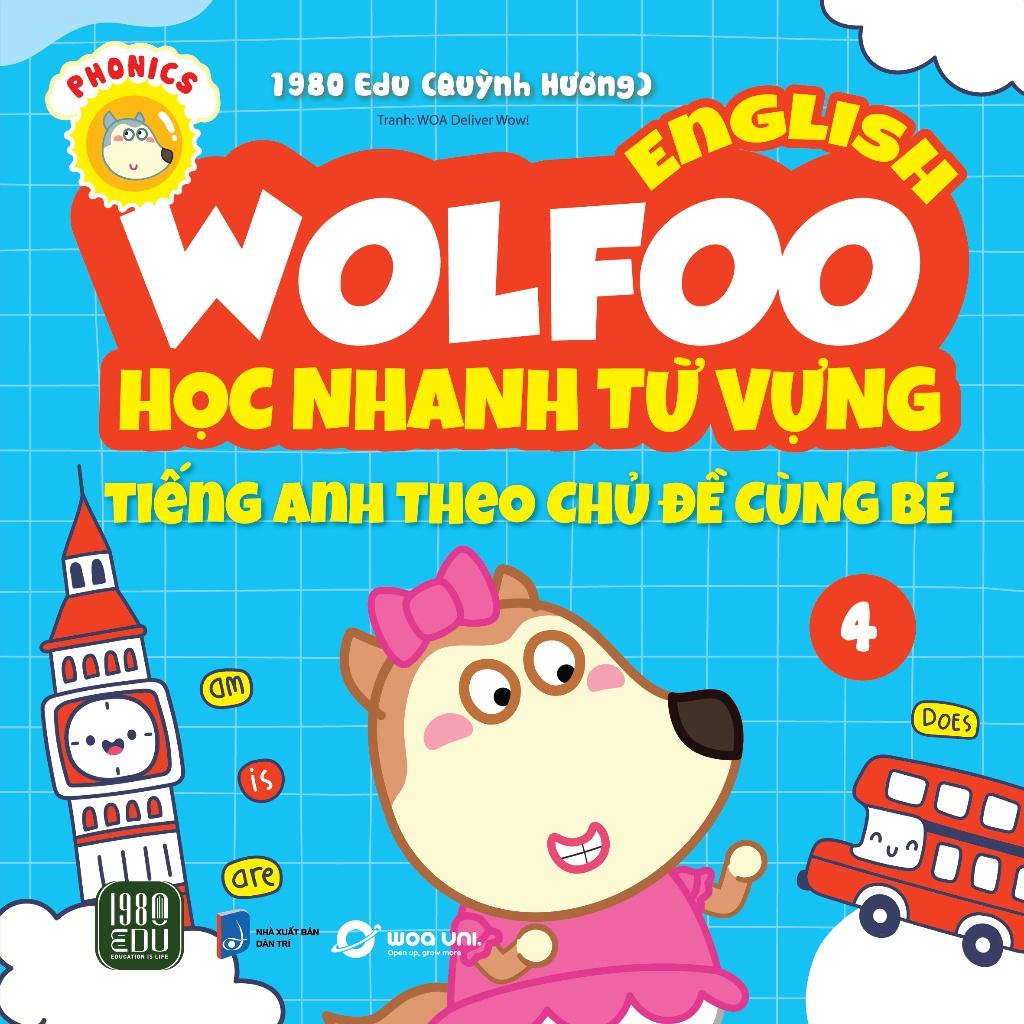 Combo 6 Cuốn Wolfoo English – Học Nhanh Từ Vựng Tiếng Anh - Bản Quyền