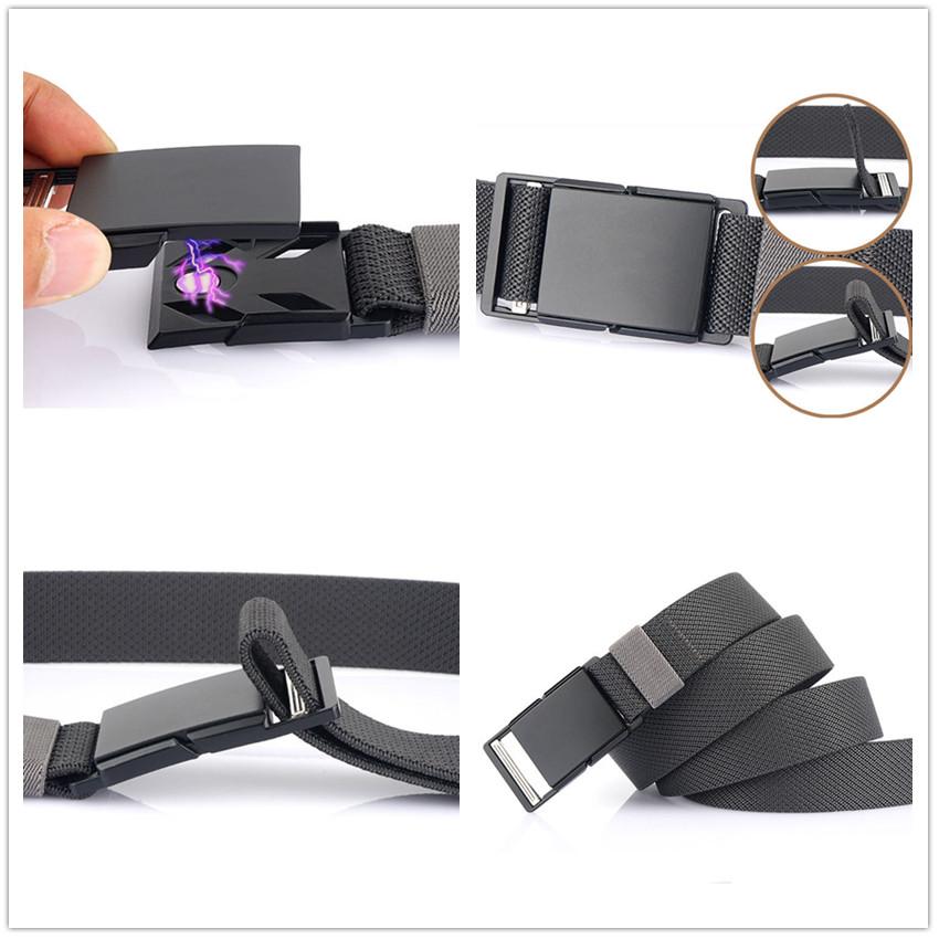 Thời Trang Nam Dây Da Chất Lượng Cao Chịu Mài Mòn Nhanh Chóng Phát Hành Kim Loại Từ Khóa Quần Jean Cổ Nylon Chiến Thuật Dây 3.4Cm chiều Rộng