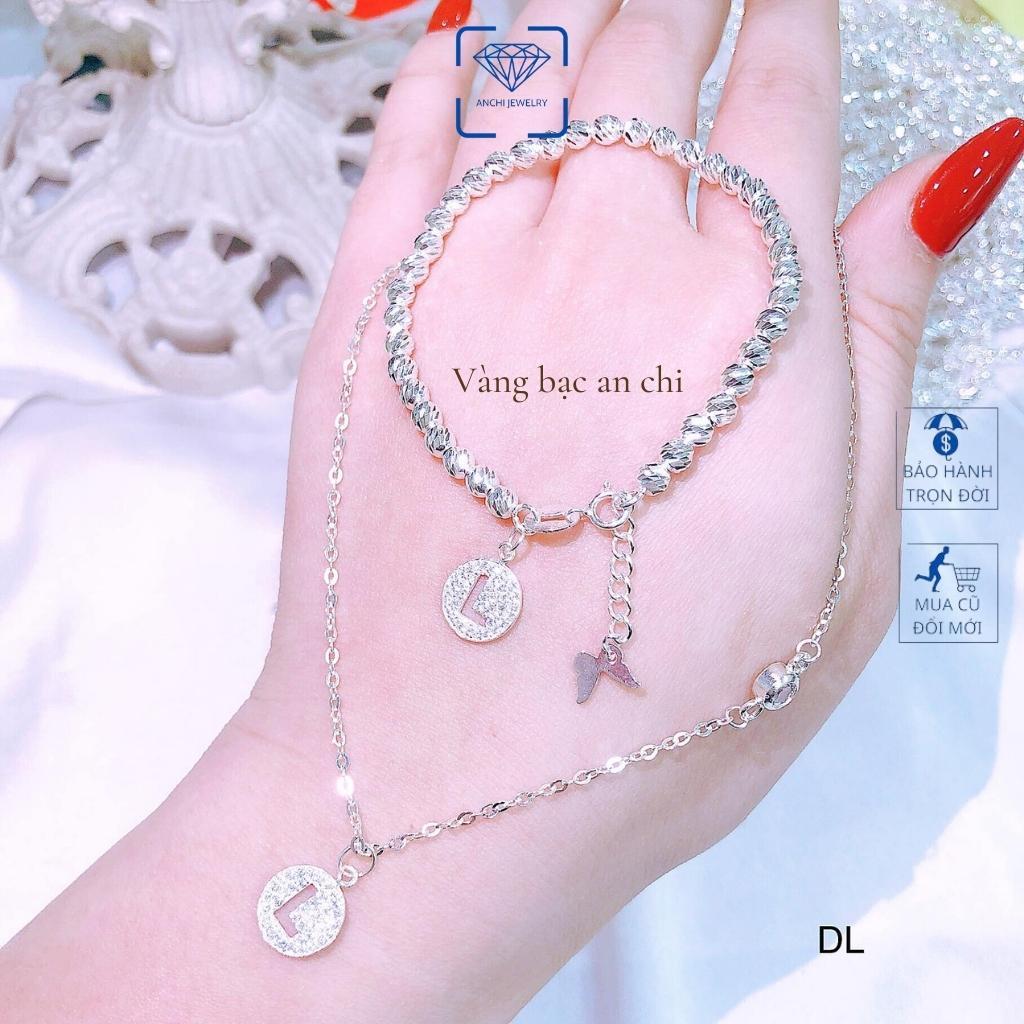 Vòng tay bi bạc 6mm phay sáng lấp lánh cực cute, trang sức bạc Anchi jewelry