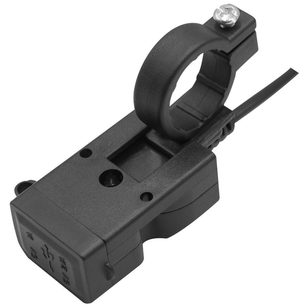 Motorcycle Handlebar Cell Phone  Mount Holder Dual USB Charger for