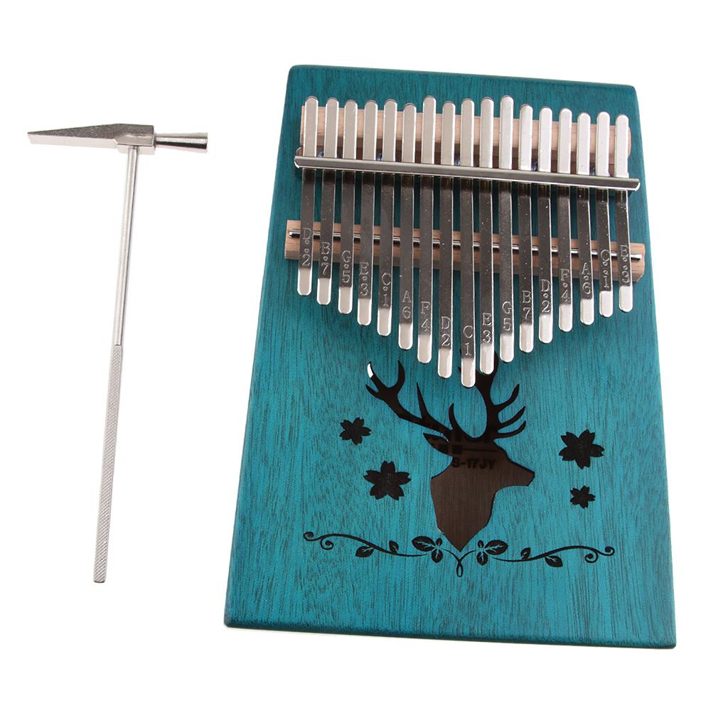 Phép Lạ Chiếu Kalimba Ngón Tay Ngón Tay Cái Đàn Piano Mbira 17 Phím, Châu Phi Cụ Hươu Xanh Thiết Kế