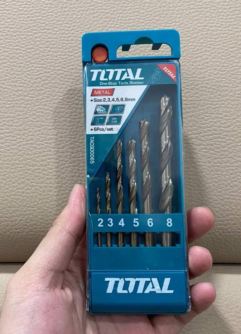 BỘ MŨI KHOAN KIM LOẠI HSS 6 CHI TIẾT TOTAL TACSD0065