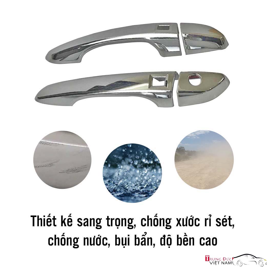 Ốp Tay Hõm Cửa Cho Dòng Xe HYUNDAI KONA Chất Liệu Nhựa ABS Mạ Crôm, Quà Tặng Khăn Lau Xe – Hàng Chính Hãng TDVN