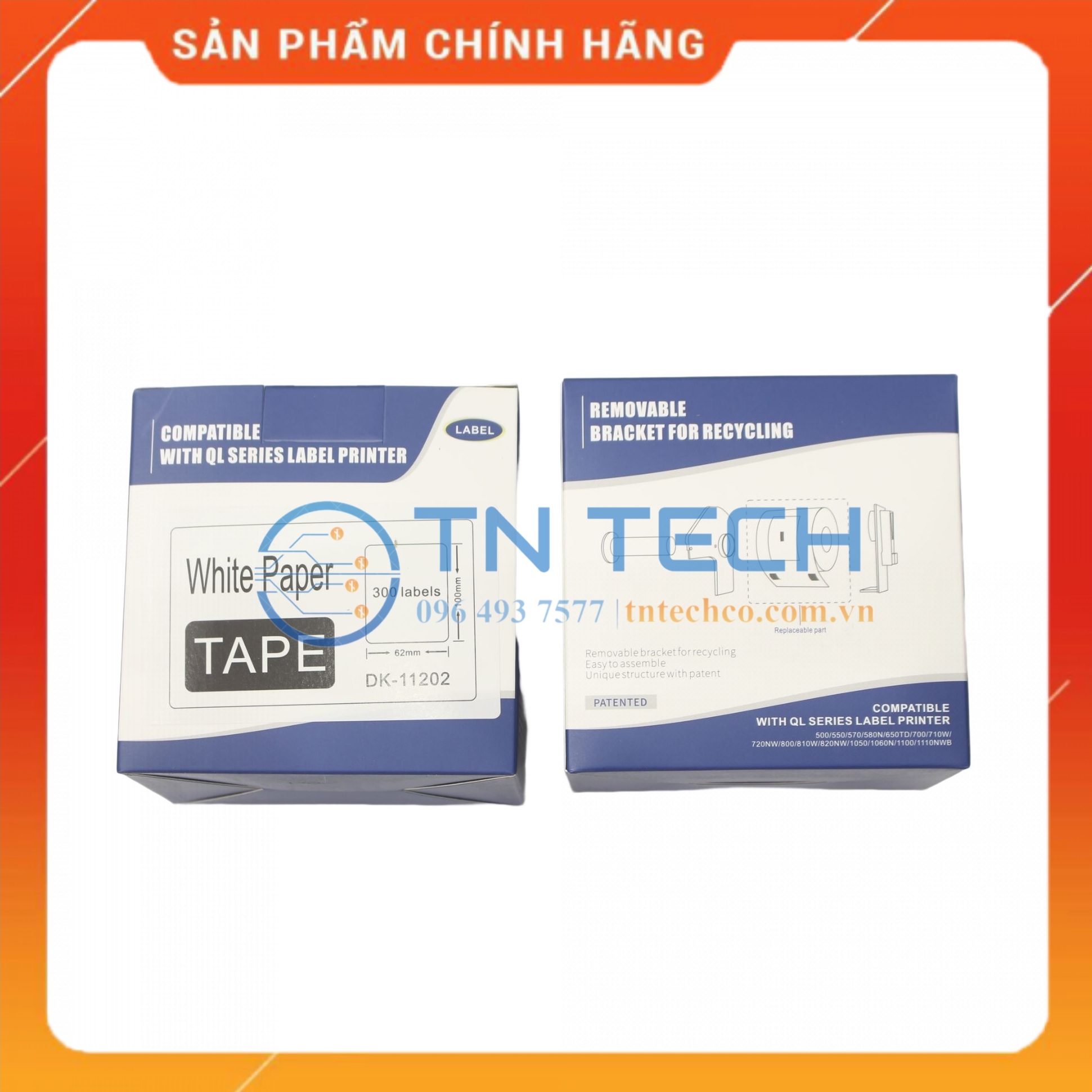 Giấy in Decal Brother DK-11202 - 62mm x 100mm x 300 nhãn - Chữ đen nền trắng - Dùng cho máy in BROTHER - QL [Hàng nhập khẩu]