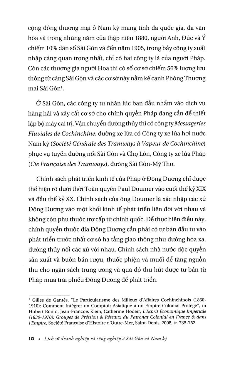 Sách Lịch Sử Doang Nghiệp Và Công Nghiệp Ở Sài Gòn Và Nam Kỳ Từ Giữa Thế Kỷ Xix Đến Năm 1945