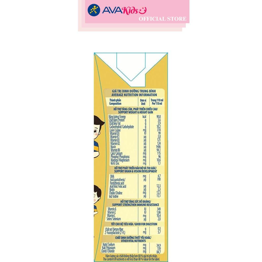 Lốc 4 hộp sữa pha sẵn Nutifood GrowPLUS+ Colos Immunel hương vani 110 ml (từ 1 tuổi)