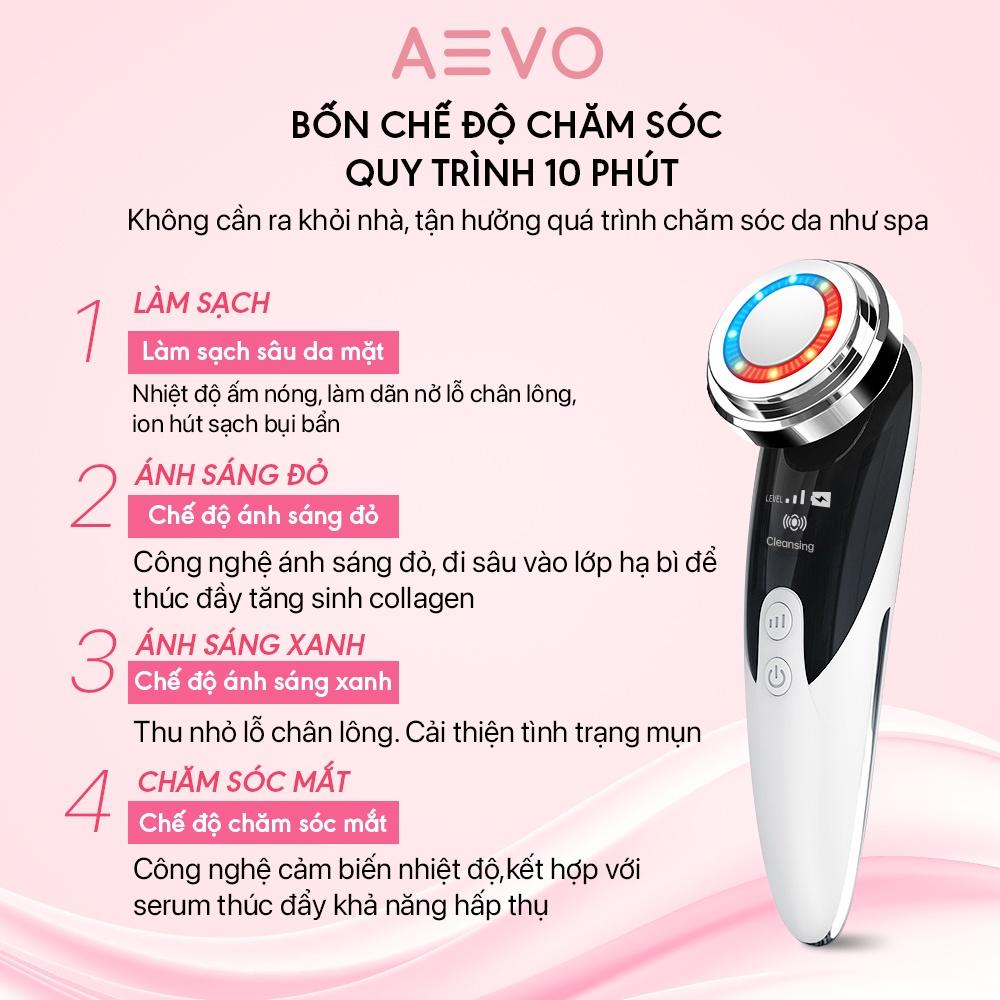 Máy massage mặt cầm tay AEVO UltraCare 4 in 1đẩy tinh chất giúp thẩm thấu tinh chất nuôi dưỡng phục hồi trẻ hóa làn da