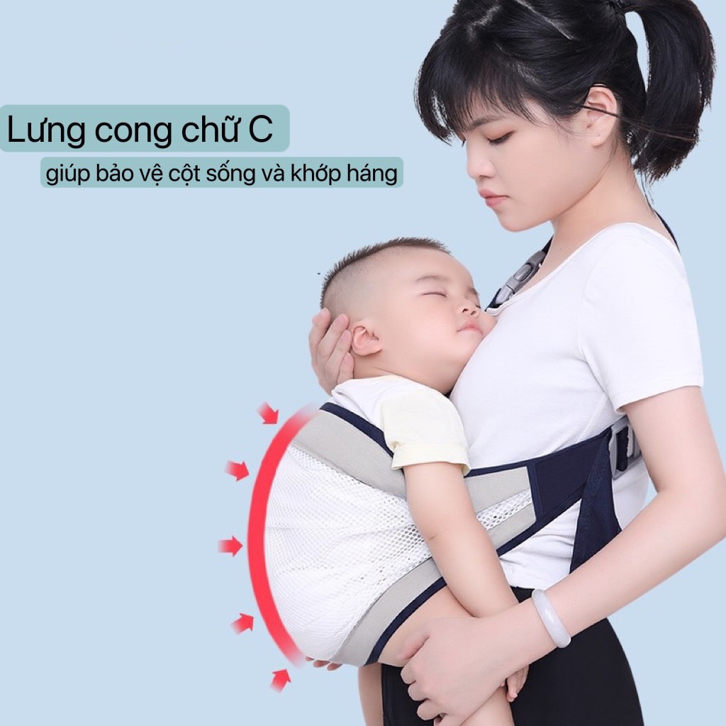 Đai, địu lưới thoáng khí thoải mái cho bé