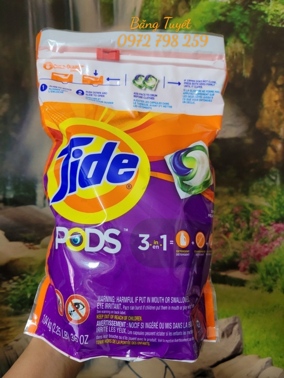 Viên giặt xả Tide Pods 3 trong 1 MỸ dễ tan trong nước, thơm, sạch, giữ màu ,mềm vải