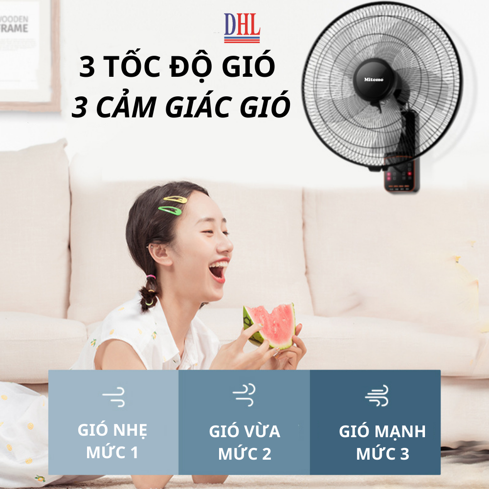 Quạt treo tường Mitomo FTT-60HE hàng chính hãng