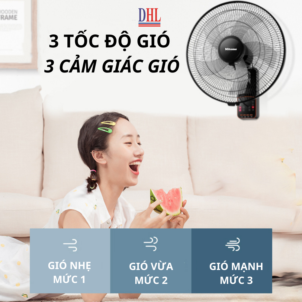 Quạt treo tường Mitomo FTT-60HE  hàng chính hãng