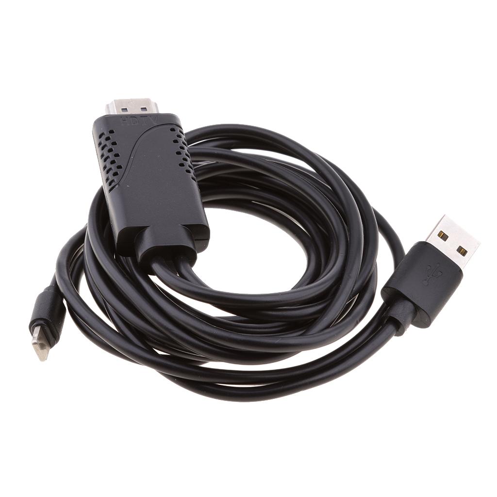 HDMI TV USB Cable Video Adapter Dongle Wire For iPhone 5 6 7 8 Plus X