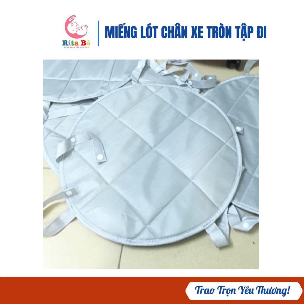 Miếng lót chân xe tròn tập đi, tay đẩy rời xe tròn cho bé, phù hợp với nhiều dòng xe