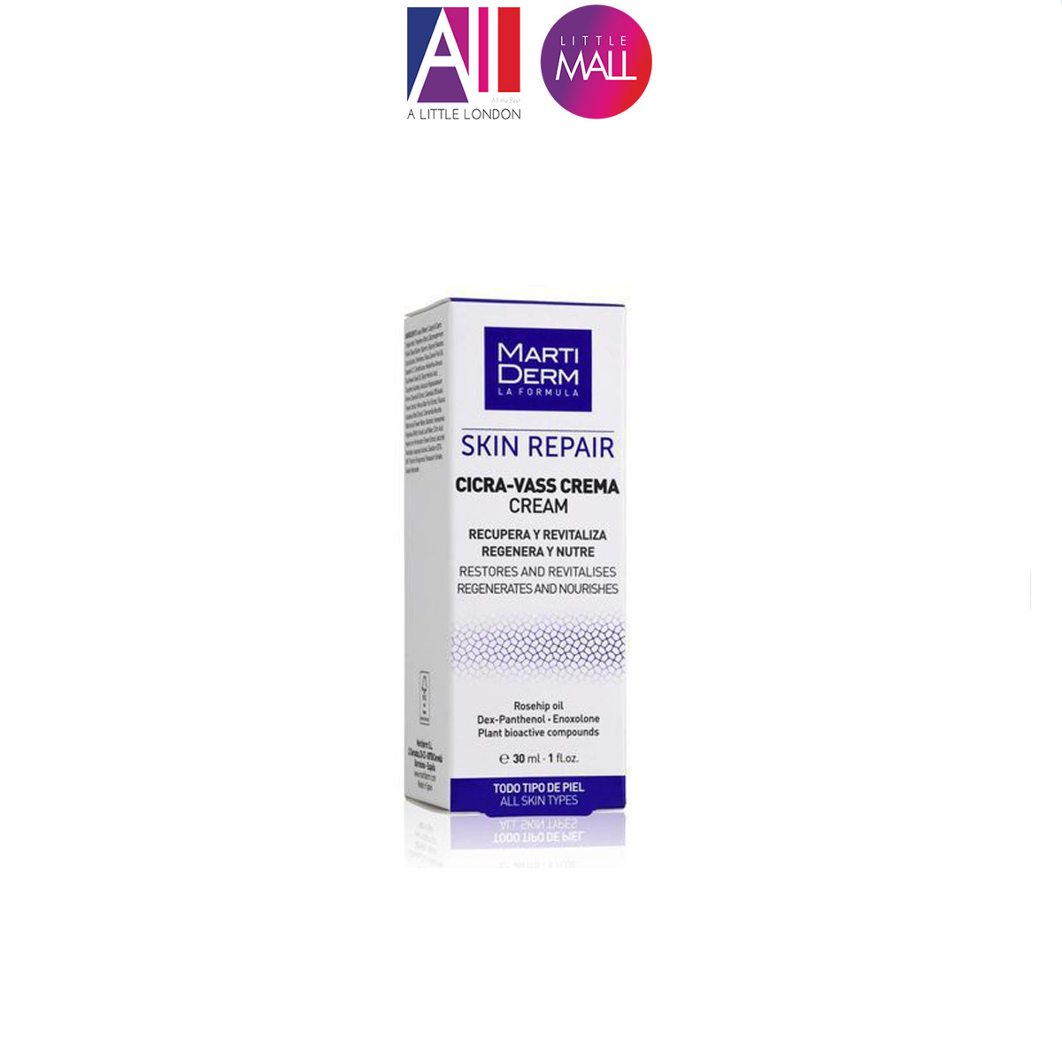 Kem dưỡng cho da nhạy cảm MartiDerm skin repair cicra vass cream TẶNG mặt nạ Sexylook