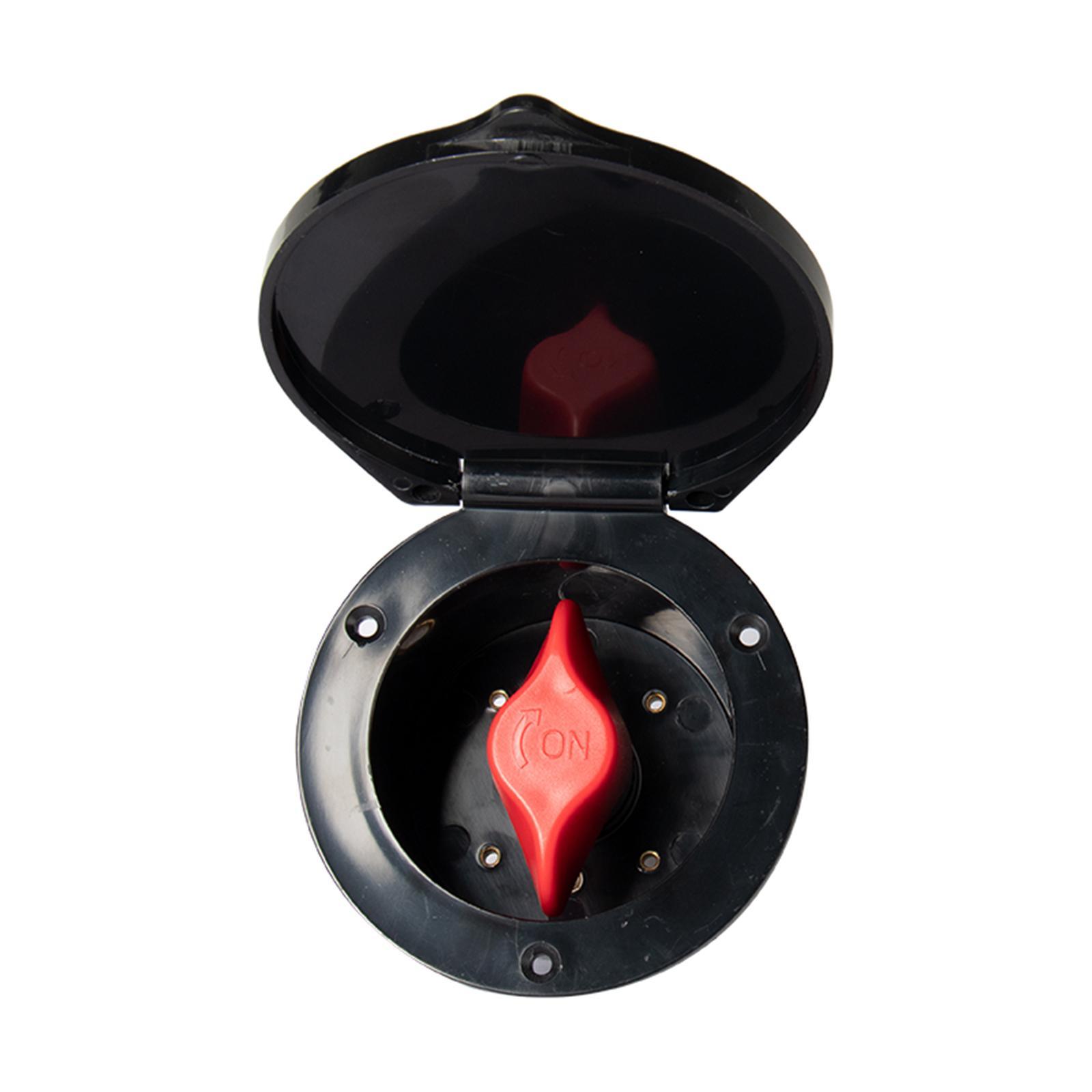 Single Battery Disconnect Switch Master Power Cut Off Switch for RV Black