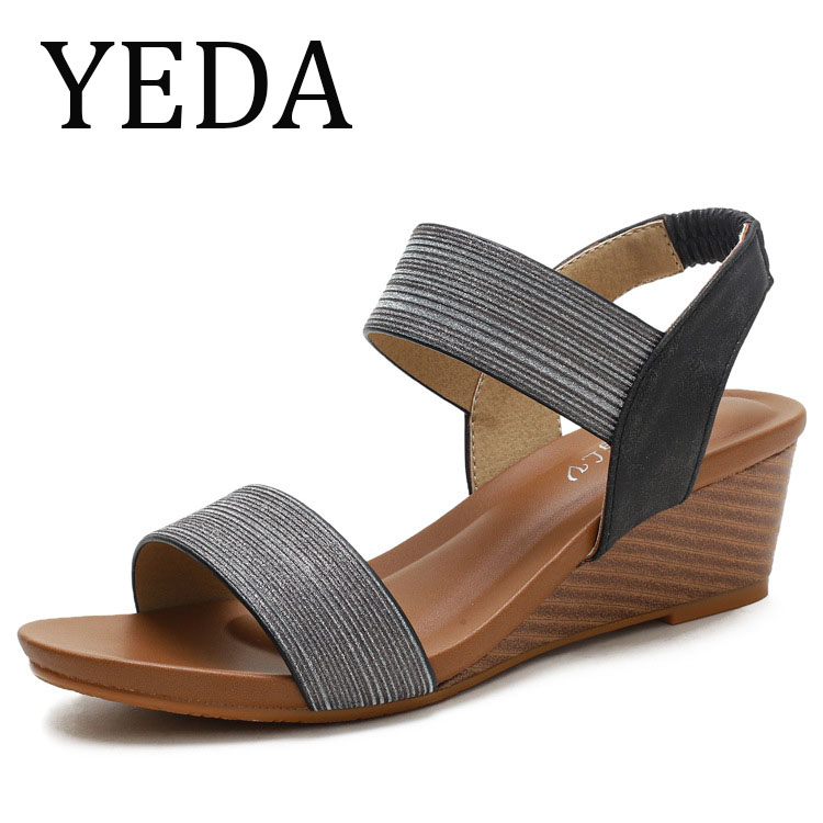 Giày quai ngang nữ giày sandals nữ dép quai hậu nữ cao 5 cm - 1418-169A