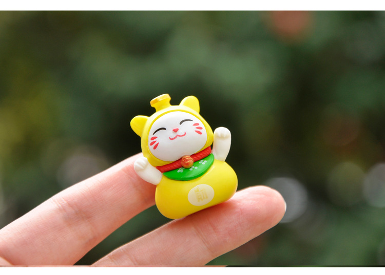 Mô Hình Mèo Lucky Mini Bộ 6 Trang Trí Tiểu Cảnh Decord Ô tô_ Hàng chính hãng