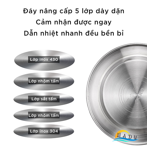 Ấm Đun Nước Bếp Từ Inox 304 3 Lít Đáy 5 Lớp Cao Cấp Sôi Đạt Chất Lượng Đức CCKO