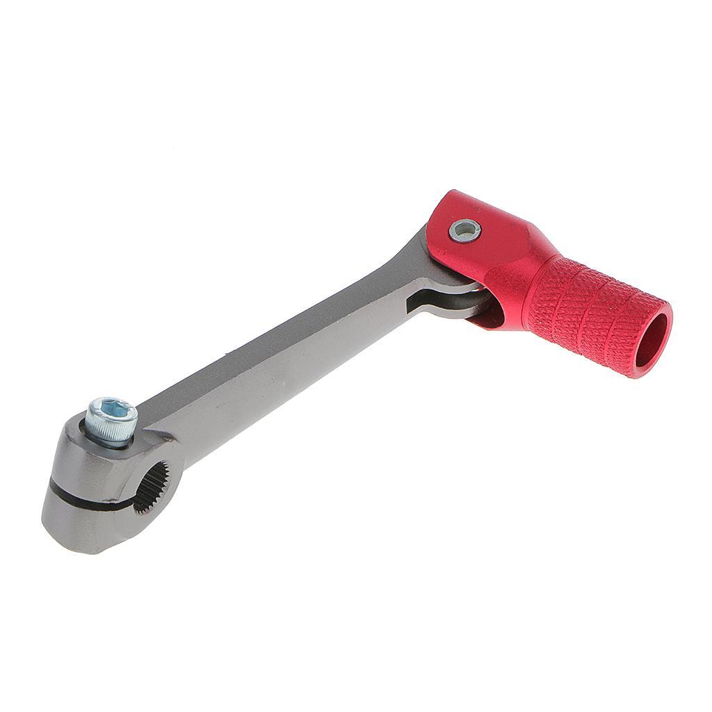 2-6pack Aluminum Folding Gear Shifter Lever For Engine Peg Motor Drive Black/Red