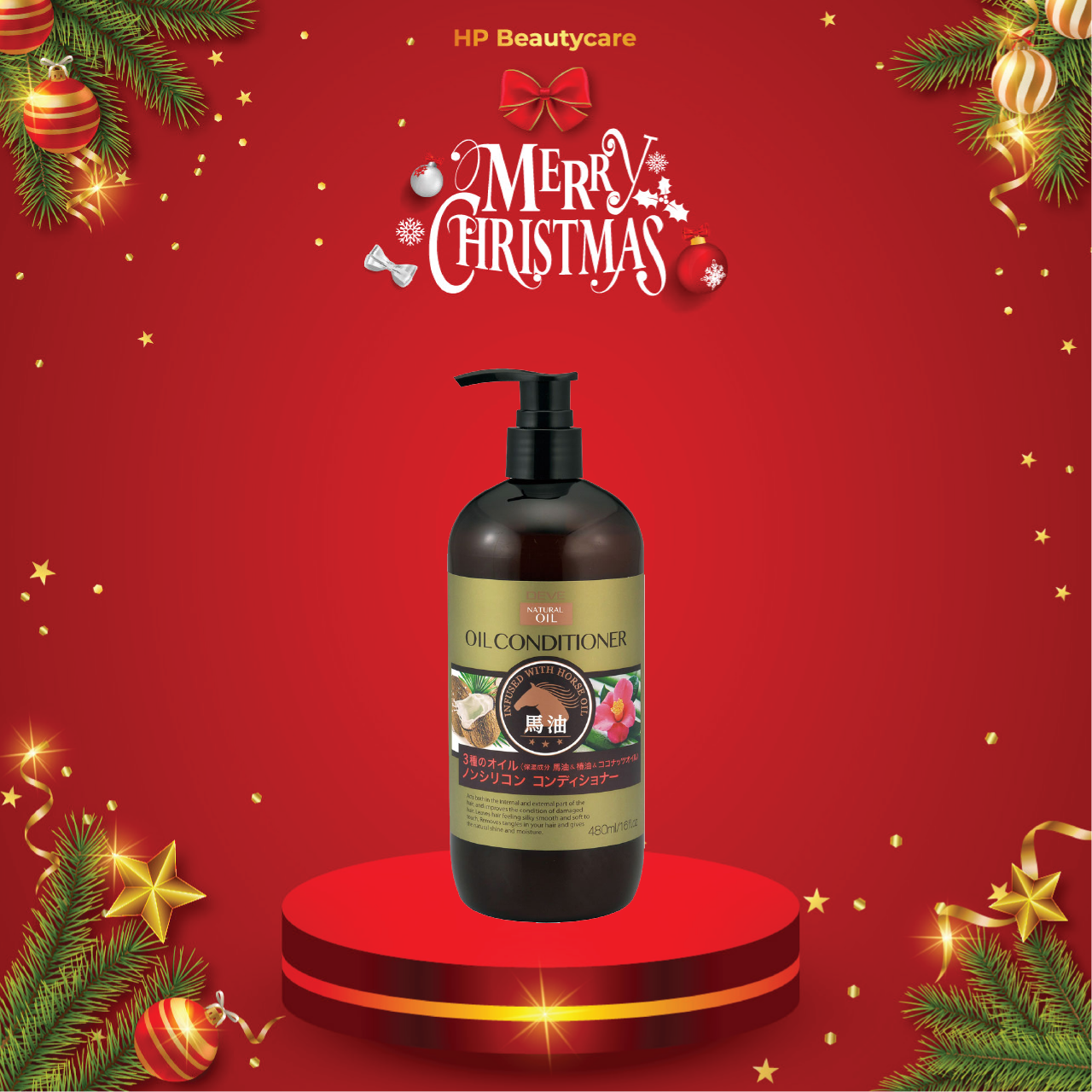 Dầu Xả Phục Hồi Tóc Hư Tổn Chiết Xuất Tinh Dầu Ngựa Deve Natural Oil Conditioner