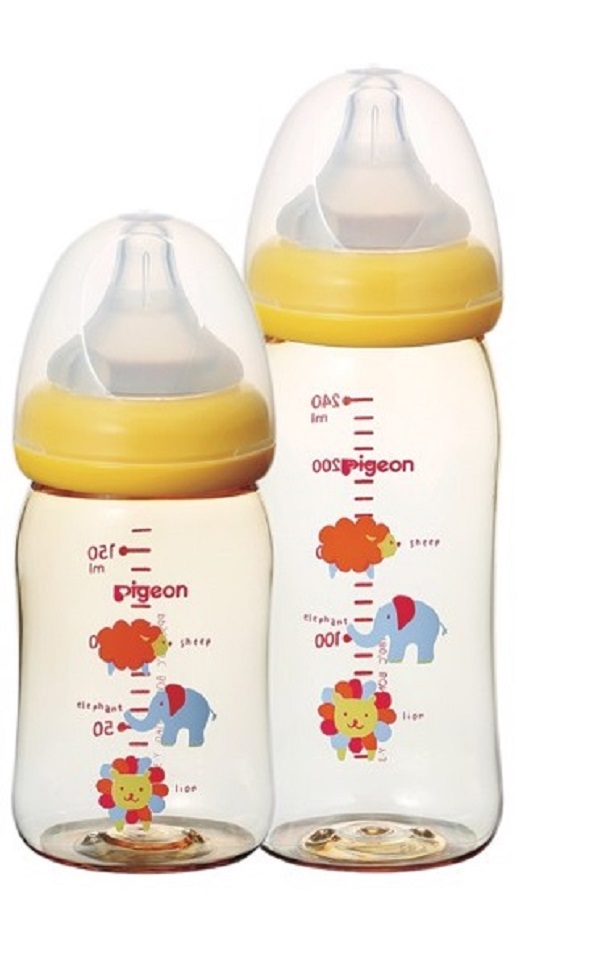 Bình sữa Pigeon, Bình sữa Pigeon Cổ rộng Nội địa nhật 160ml/240ml, Nhựa PPSU, Hàng chính hãng