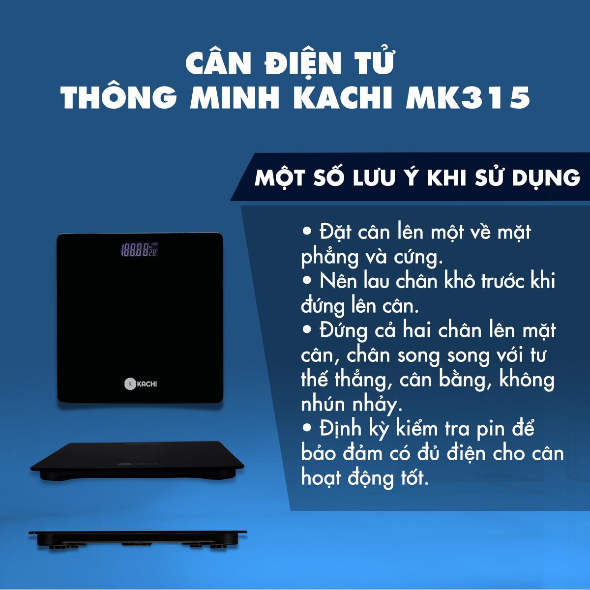 Cân Điện Tử thông minh Kachi MK315 - Hàng chính hãng